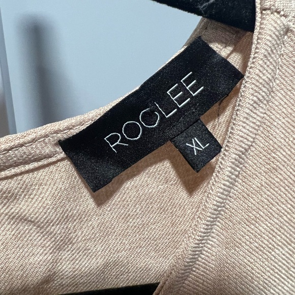 Roolee Taupe Schmidt Ruffle Dress Size XL - Picture 9 of 10